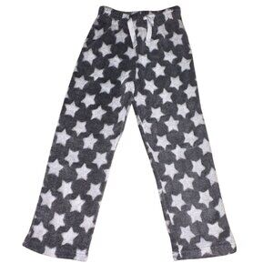 Members Mark Childrens Soft Plush Pajama Pants W/ Stars-Gray-Size 6/7-GUC